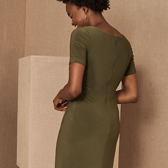 BHLDN NWT Olive Chelle Short Sleeve Maxi Dress - Picture 4 of 13